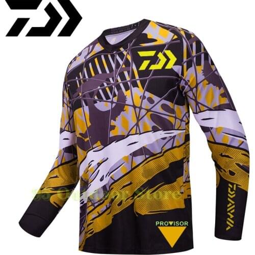New Daiwa Fishing Clothing Summer Men Long Sleeve Outdoor Hiking Cycling Fishing Jacket Quick Dry Breathable Anti-UV Fishing Shi