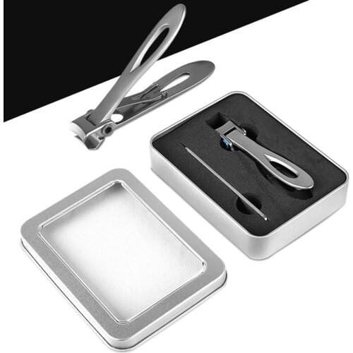 Nail Clippers with Nail File Kit Stainless Steel Hard Nail Clippers Professional Anti-Splash Fingernail Cutter Nail File Set