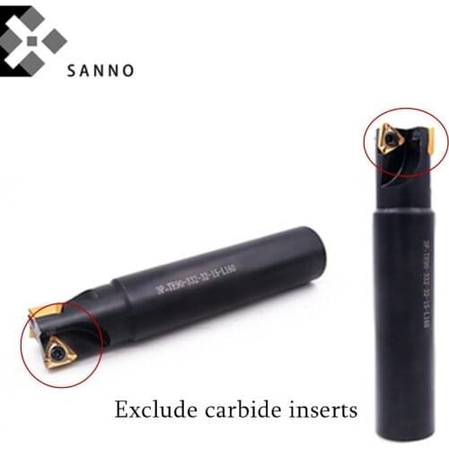 3PKTTE90 Degree square milling cutter holder 3P TE90-220 / 325 / 332-10-L200 cnc fast end mills tool bar for 3PKT15 / 10 inserts