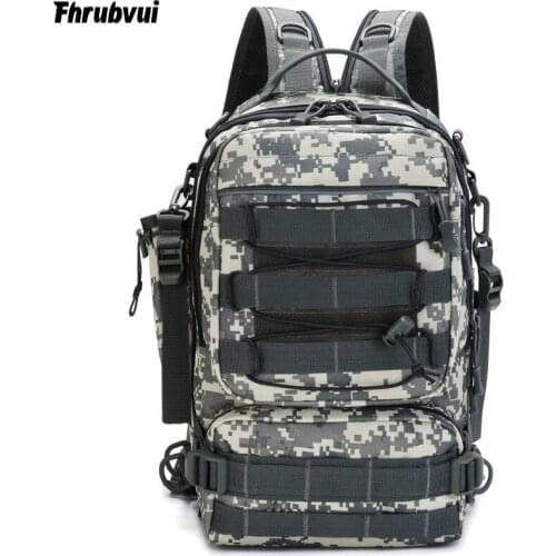 Crossbody Multifunction Fishing Bag Waterproof Tactical Backpack Climbing Outdoor Shoulder Sports Chest Bag For Men Women X392G