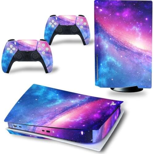 For PS5 Digital Edition Skin Sticker Decal Cover High-Quality for PlayStation 5 Console and 2 Controllers PS5 Skin Sticker