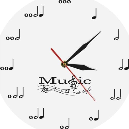 Muscial Notes Wall Clock Modern Design Wall Watches Acrylic Clocks Music Theme Clock Wall Decor For Living Room Best Gift