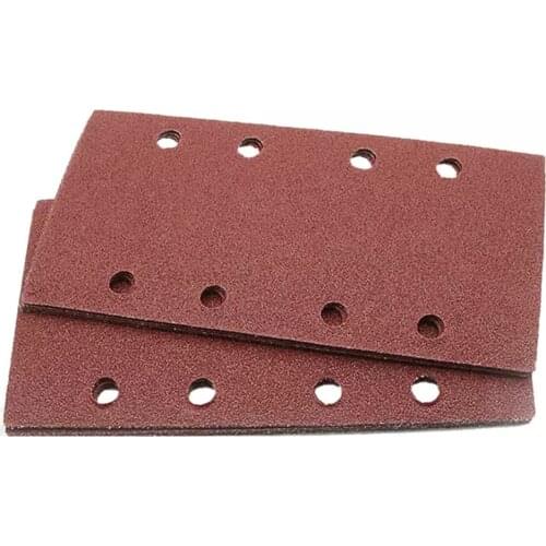 30pcs 80/120/240 Mix Grit Sandpaper 8 Dust Holes Sand Paper Sanding Sheet Hook Loop For Use On 1/3 Sheet Orbital Sanders