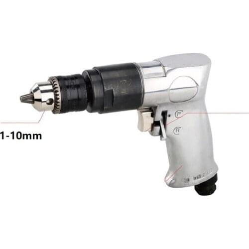 New 1pcs High Quality Low speed 3/8" Pistol-type Reversible Pneumatic Drills Air Drill Tool 1800RPM 1-10mm