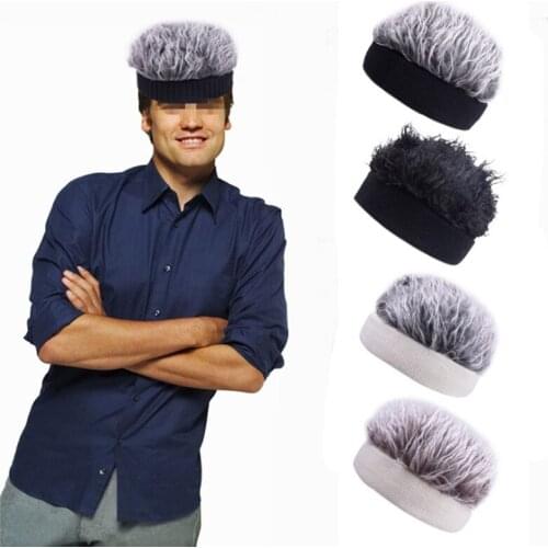 Novelty Hair Visor Wig Peaked Adjustable Sun Cap Baseball Hat With Fake Hairs Toupee Funny Hair Snapback Hats Cool Gift