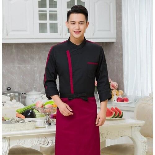 New Arrival Hotel Chef Jacket Adult Long Sleeved Chef Uniforms Autumn and Winter Hotel Cake Bakers Clothes B-5926