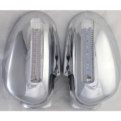 Novel style Car modification 2PCS ABS Chrome plated for Hyundai Sonata 1999-2005 door mirror covers with LED