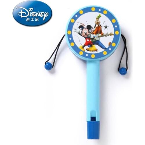 Original Disney Mickey Minnie Princess Image Series Plastic Childrens Toy Trumpet Rattle Anime Figures Early Education Toys