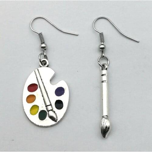 2020 New Palette Earrings Earrings Artist brush Earrings Wonderful Bright Artist Palette Earrings