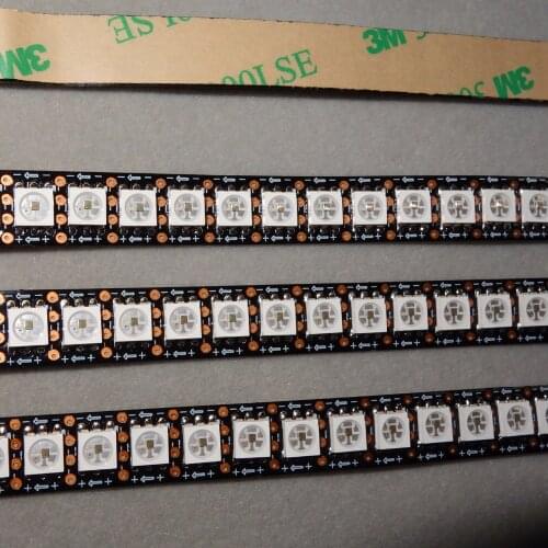 1 meter 144pcs SK9822 addressable led pixel strip,144pixels/m;BLACK PCB;non-waterproof;IP33