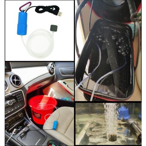 55KF Portable Mini USB Aquarium Fish Tank Oxygen Air Pump Mute Energy Save Compressor Aquatic Terrarium Accessories
