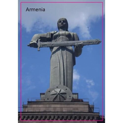 Rectangle Rigid Magnets ,The mother of Armenia Tourist Rectangle 3"*2" Metal Fridge Magnet 5377