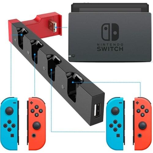 Switch Joy Con Controller Charger Dustproof Charging Station Holder for Nintendo Switch NS Joy-Con Controller Portable Charging