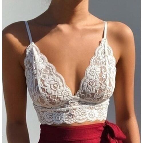 Plus Size 3XL Bralette Seamless Deep V Lace Bra Wireless Thin Underwear Sexy Lingerie Soft Push Up Bras For Women Girls Crop Top