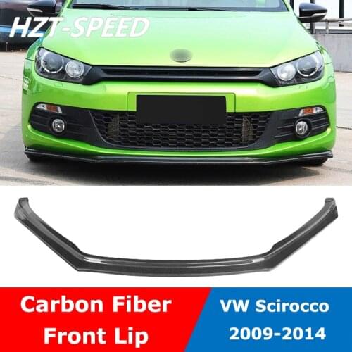 Scirocco S Style Carbon Fiber Front Bumper Lip Spoiler Diffuser For VW Scirocco Standard Bumper Car Body Kit 09-14