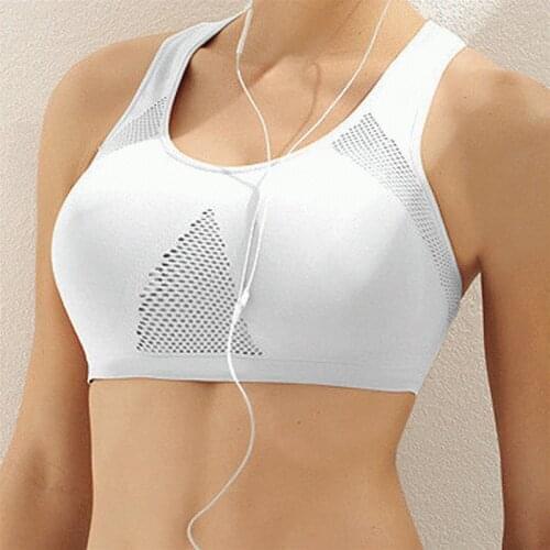 Sportswear Yoga Shirts Fitness Women Seamless Padded Breathable Full Cup Bra Gym Sport Running Bra Vest Tanks Female