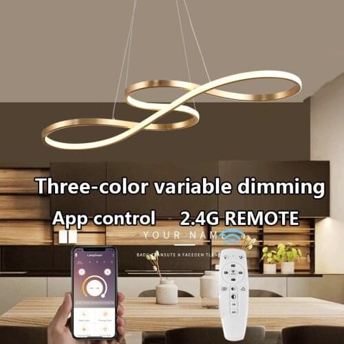LED Modern Kitchen Pendant Chandelier Aluminum Bar Type Dimmable Pendant Lamp 110v220v Musical Note Dining Hanging Light Fixture
