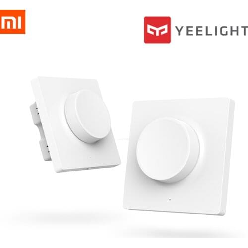 Xiaomi Mijia Yeelight Smart Dimming Switch Knob Rotate Wireless Switch Wall Bluetooth RC Switch For Smart Yeelight Ceiling Light
