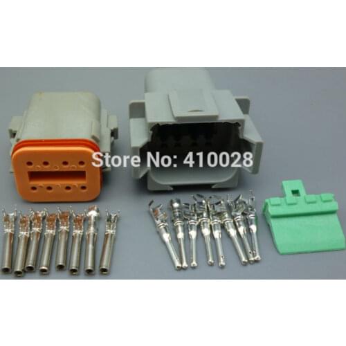 Worldgolden 1/5/30sets - 8 Pin Waterproof Electrical Wire Connector Plug DT04-8p and DT06-8S