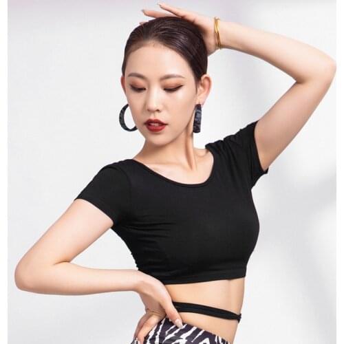 Summer Latin Dance Practice Wear For Women ChaCha Dancing Crop Tops Sexy Backless Rumba Tango Performance Clothes YS1965