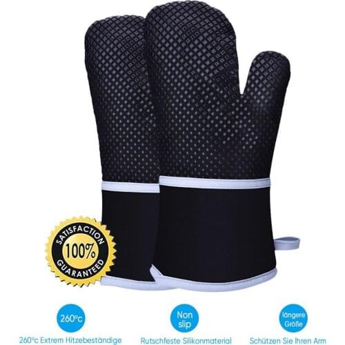1 Pair Of Microwave Oven Gloves Oven Gloves Kitchen Gloves Heat Resistant Heat Resistant Anti-Slip BBQ Grill Grilling Fireplace