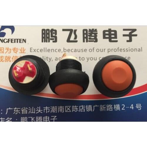 1PCS French APEM ISR3SAD900 sealed waterproof and dustproof round self-reset button switch 2 feet normally open 12mm