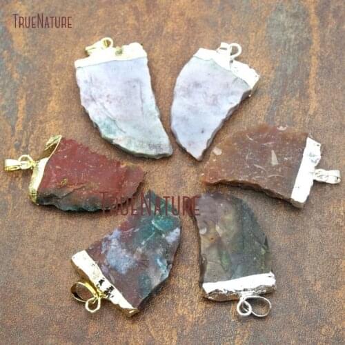 10Pcs Cheap Gold Color, Sliver Hammered Horn Tusk Pendant Jaspers Pendant Approx 42x25mm PM14590