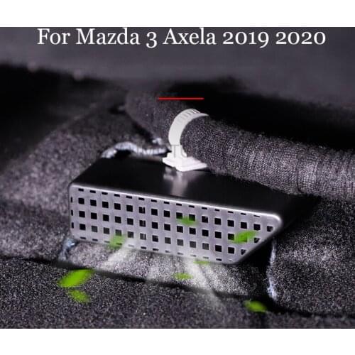 2Pcs For Mazda 3 Axela 2019 2020 Car Floor Air Outlet Protective Cover Seat Under Air Conditioning Vent Grille Anti-blocking