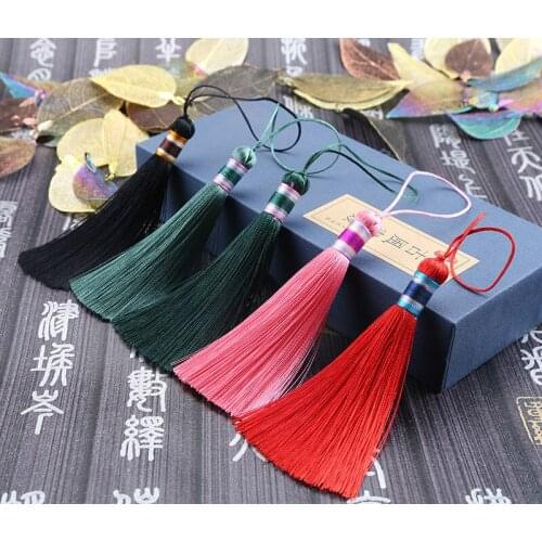 24 Colors for Choice New Fashion Tassel Teapot Rope Bookmark 10cm Colorful Tassel Polyester Chinese Knot Pendant Small Gift
