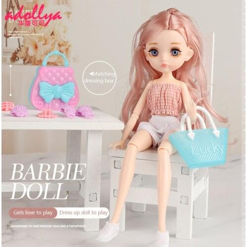 Adollya 1/6 BJD Dolls For Girls 26cm Fashion Clothes For Dolls 11 Swivel Jointed Doll Dress Up Toys For Children Christmas Gift