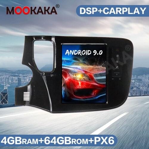 Tesla Vertical Screen Android 9.0 64GB Car Radio GPS Navigation For Mitsubishi OUTLANDER 2014-2019 Auto Stereo Multimedia Player