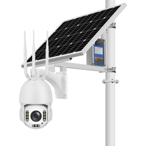 30X Optical Zoom 5MP FHD IP 80w Solar Camera WiFi 4G SIM Card LTE Outdoor Spherical 360 Degree H.265 Wireless Surveillance Cam