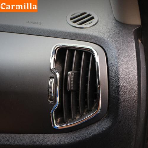 Carmilla 6Pcs/Set ABS Chrome Car Air Vent Decoration Cover Ac Conditioning Outlet Trim for KIA Sportage 3 R 2011 - 2015 Sticker