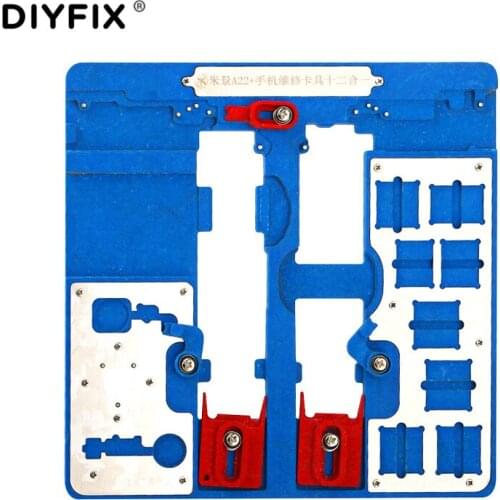 DIYFIX 9 in 1 A22+ Logic Board Clamps for iPhone 5S 6 6P 6S 6SP 7 7P 8 8P Fixture Holder Fix Repair Mold BGA Repair Tool