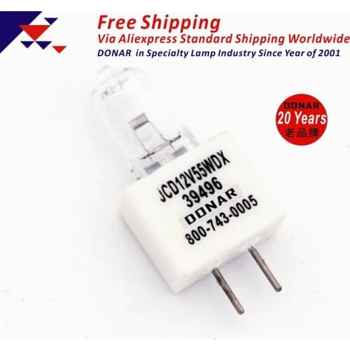 DN-39496 JCD12V55WDX 12V 55W JCD 12V55W GZ6.35 halogen light bulb ACR-6001 RCL-100 boat marine spot search light lamp Free Ship
