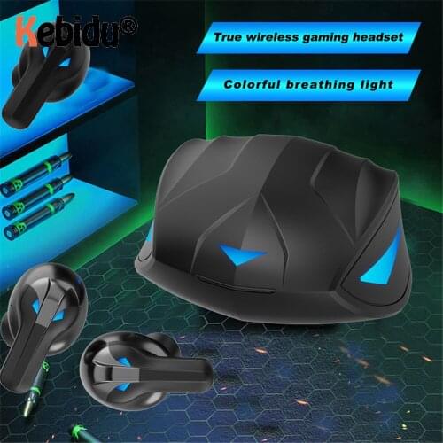 Hot Winner Gaming 65ms Earbuds TWS Bluetooth 5.0 Earphone Stereo Wireless Headphone Touch Control Noise Cancelling sports Hea