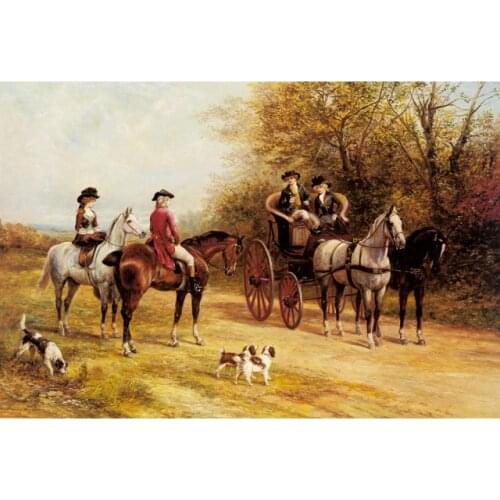 Landscapes art Heywood Hardy oil paintings reproduction A Chat with His Lordship hand-painted wall decor