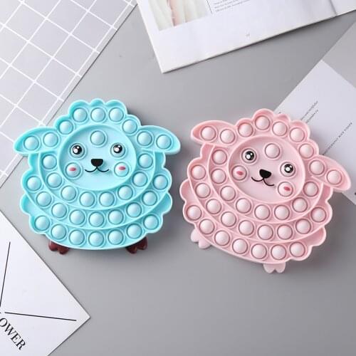 Fidget Reliver Stress Toys Sheep Push Bubble Anti stress Toys Adult Children Sensory Toy To Relieve Autism For Kids dropshipping