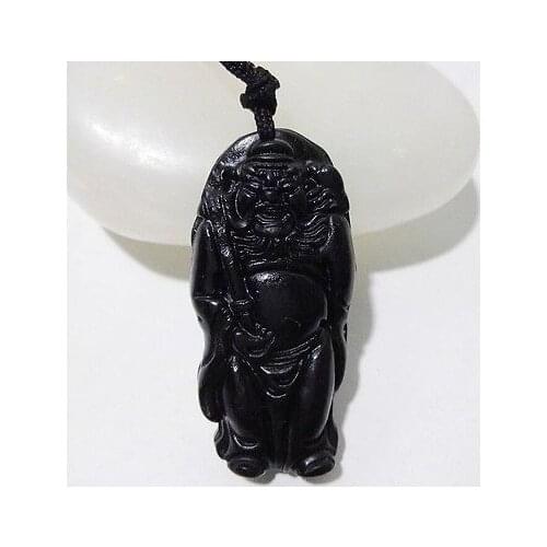 Black Green chalcedony Ghost Hunter Amulet Pendant 226