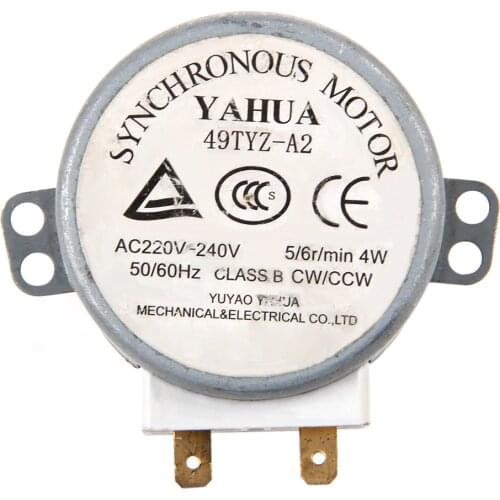 1Pc x Microwave Motor CW/CCW 4 W 5/6 RPM AC 220-240V Rotary Table Synchronous 49TYZ-A2