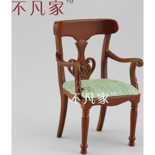 Mini 1/12 scale Furniture for dollhouse Handmade graceful Grand brilliant chair