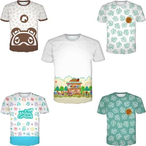 Unisex Game Animal Crossing 3D Printing Fashion Stylish Funny Shirt Short Sleeve Costume Women Men Kid Couple Clothing Halloween