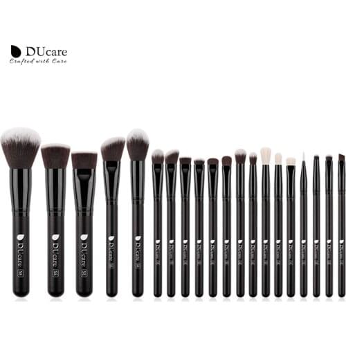 DUcare Make up Brushes 20pcs Professional Powder Foundation Eyeshadow MakeUp Brushes Set Natural Goat Hair Cosmetics Brush Set