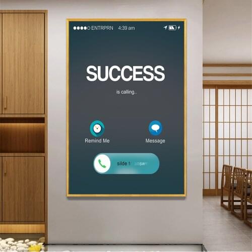 Success Quotes Wall Art Canvas Painting Posters and Prints Nordic Poster Wall Pictures For Living Room Home Decor