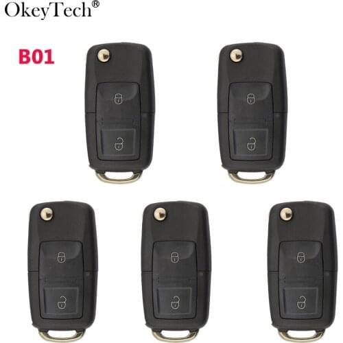 Okeytech 5PCS/LOT KD Remote Control Key for VW B5 Style B Series 2 Button for KD300/KD900/URG200 Key Programmer Universal B01-2