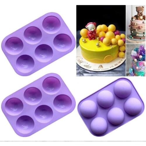 Hemisphere silicone soap mold baking tray cake decorating tool pudding jelly chocolate fudge mold ball shape cookie tool
