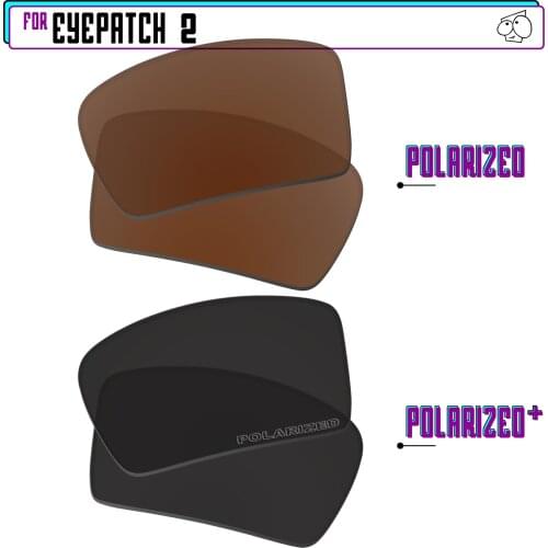 EZReplace Polarized Replacement Lenses for - Oakley Eyepatch 2 Sunglasses - Black P Plus-Brown P