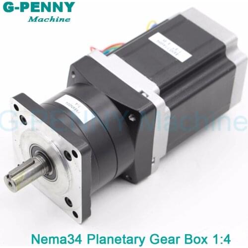 CNC Nema34 stepper Motor Planetary Reduction Ratio 52:1 with nema34 step motor 86x114 6A planet gearbox good quality