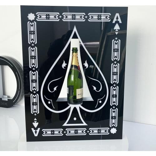 2021 Factory sale LED acrylic nightlife champagne VIP bottle presenter ace of spade bottle holder