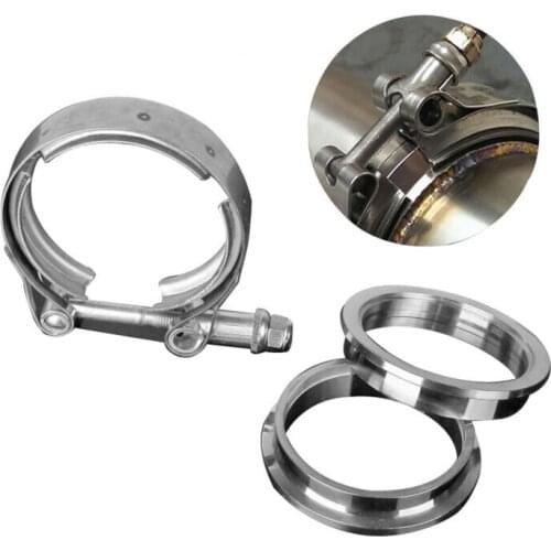 Universal 2"/2.5"/3"/3.5"/4" Inch Stainless Steel V-Band Turbo Downpipe Exhaust Clamp Vband